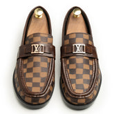 LV Check Loafers Brown
