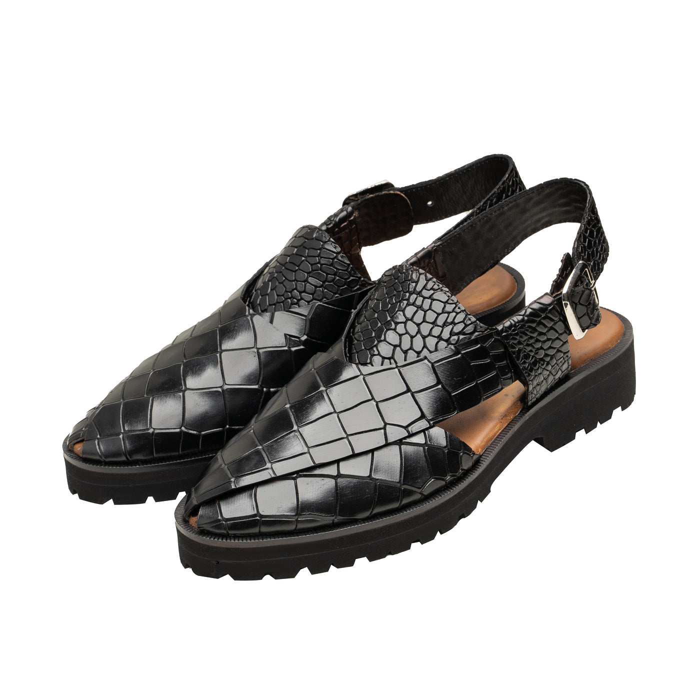 Zarar - Black Peshawri Chappal