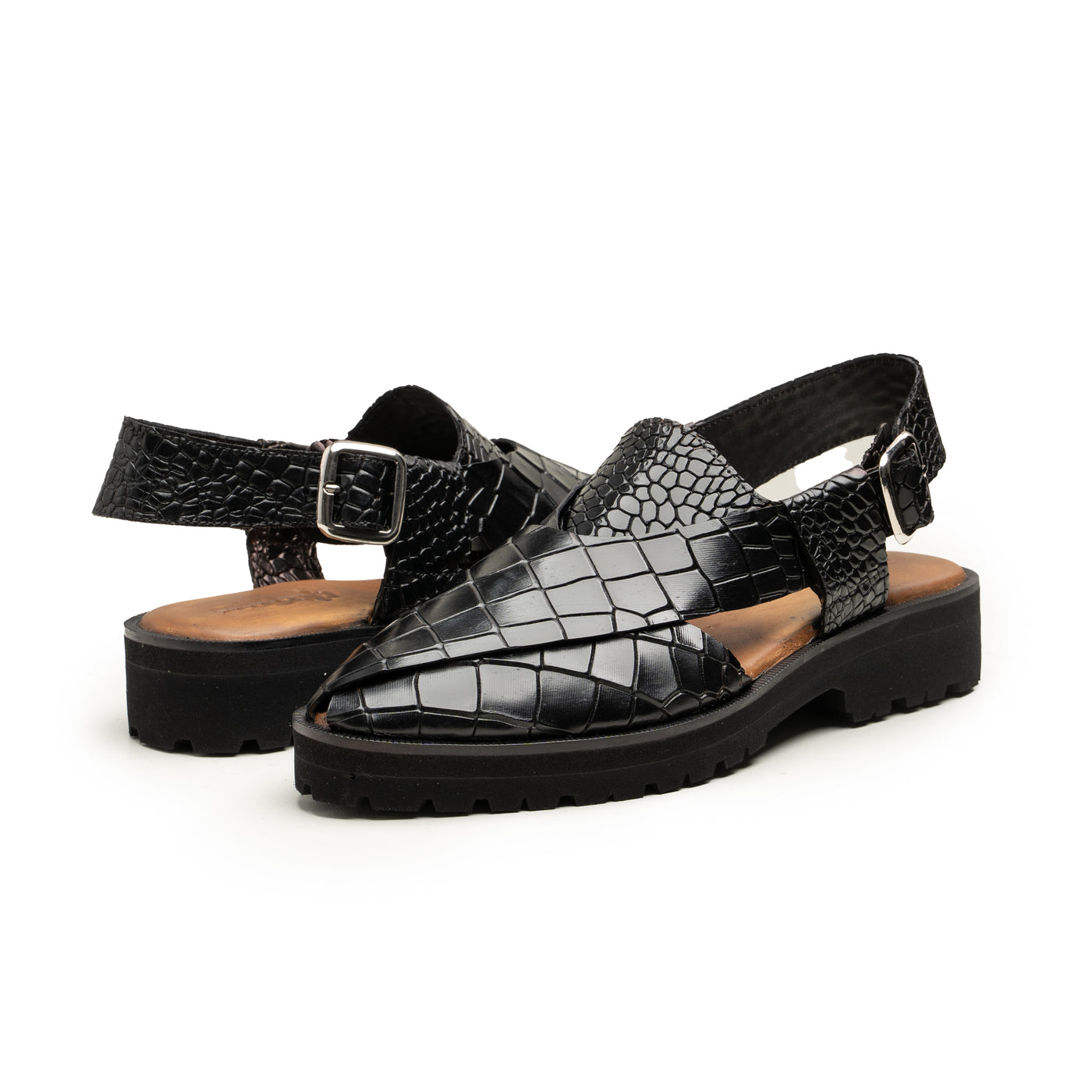 Zarar - Black Peshawri Chappal