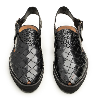 Zarar - Black Peshawri Chappal