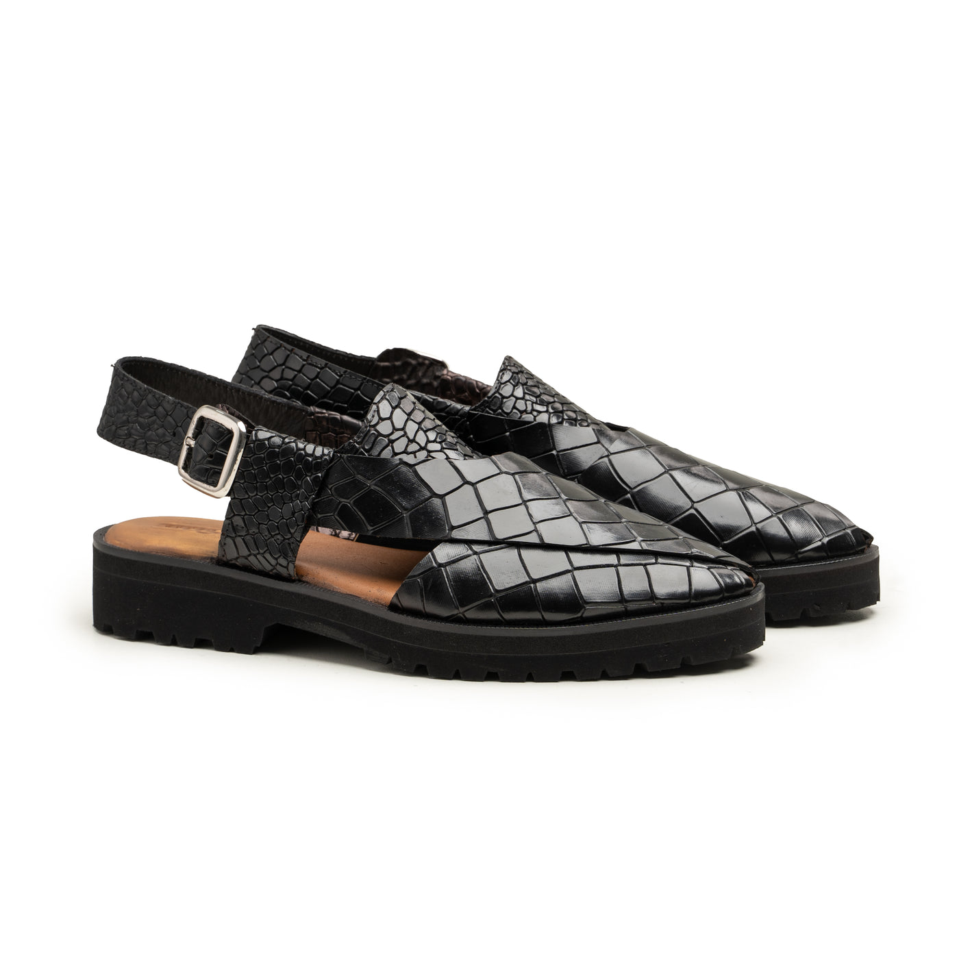 Zarar - Black Peshawri Chappal