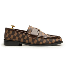 LV Check Loafers Brown