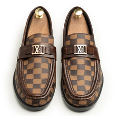 LV Check Loafers Brown